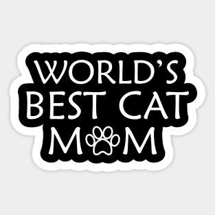 Cat Mom - World's best cat mom Sticker